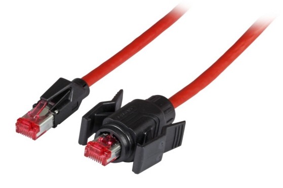 RJ45 Patchkabel S/FTP, Cat.6A, IP67/TM21 / TM21, PUR, für 53730.1V2