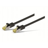 RJ45 Patchkabel S/FTP, Cat.6A, PUR, Cat.7 Rohkabel, TM31, schwarz